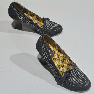 Ruby Shoo Elegant Black and White  Women's Slip On Heels Size 9